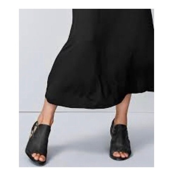 EILEEN FISHER Nikki Peep Toe Sandal Black - Picture 4 of 15